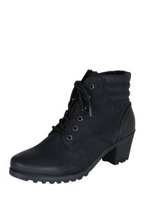 Rieker, Damen Schnürstiefelette mit Steppungen, Schwarz