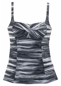 Sunseeker, Damen Tankini-Top 'Physical', Basaltgrau / Wei&szlig;