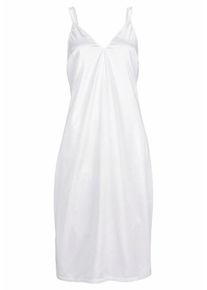 Lascana, Damen Knielanges Slipdress, Perlwei&szlig;