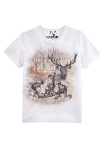 Marjo, Herren Trachtenshirt, Mischfarben / Wei&szlig;