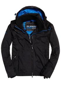 Superdry, Herren Funktionsjacke 'TECH HOOD POP ZIP WNDCHETER', Schwarz