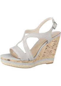 Pier One, Damen Sandaletten, Hellbeige / Hellgrau