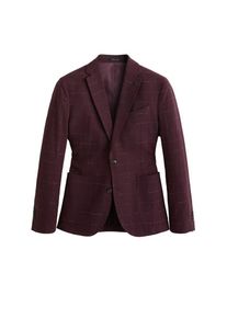 Mango Man, Herren Sakko 'Dorset', Bordeaux / Weiß