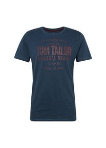 Tom Tailor, Herren T-Shirt, Dunkelblau / Pastellrot