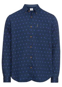 Ben Sherman, Herren Hemd 'LS INDIGO SPOT PRINT SHIRT', Blau