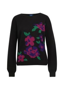 Tom Tailor, Damen Pullover, Gr&uuml;n / Dunkelpink / Schwarz