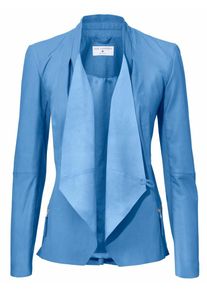 Heine, Damen Ziegennappa-Jacke, Royalblau