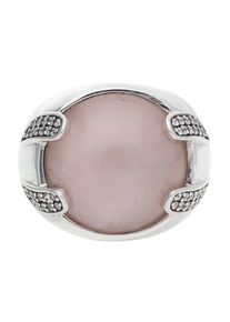 Esprit, Damen Fingerring Chione mit Zirkonia-Steinbesatz ELRG91449B, Rosa / Silber