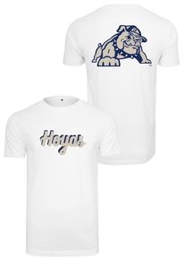 Mister Tee, Herren Tee 'Georgetown Hoyas', Beige / Blau / Wei&szlig;