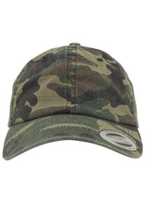 Flexfit, Herren Cap 'Low Profile Camo Washed', Grün / Oliv / Schwarz