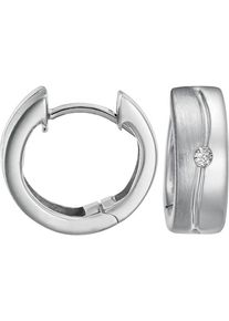 Christ, Damen Creole '87471381', Silber / Transparent