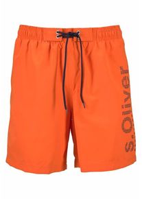 s.Oliver RED LABEL, Herren Badeshorts, Neonorange