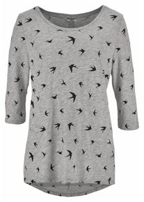 Only, Damen Longshirt 'CASA', Graumeliert / Schwarz