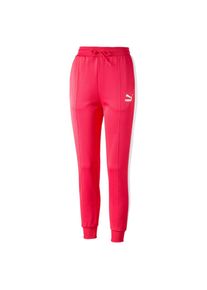 Puma, Damen Trainingshose 'Classics T7', Cranberry / Weiß