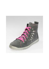 Ricosta, Mädchen Stiefel, Dunkelgrau / Pink