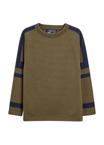 next, Pullover, Khaki / Violettblau