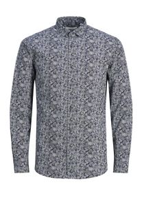 Jack & Jones JACK & JONES, Herren Hemd 'Paisley', Blau / Kobaltblau / Weiß