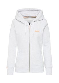 Superdry, Damen Sweatjacke 'ORANGE LABEL ZIPHOOD', Hellgrau