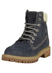 Tom Tailor, Damen Stiefelette, Navy / Perlweiß