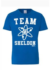 logoshirt, Herren T-Shirt, Blau / Weiß