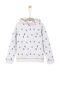 s.Oliver Junior, Mädchen Sweatshirt, Hellgrau / Pink / Schwarz