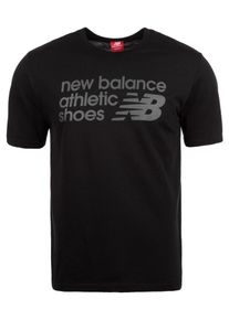 New Balance, Herren T-Shirt 'Essentials Normal', Grau / Schwarz