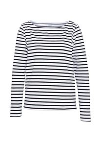 Pieces, Damen Langarmshirt 'INGRID', Schwarz / Weiß