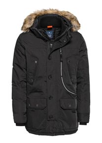 Tom Tailor, Herren Parka, Beige / Schwarz