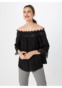 Cream, Damen Bluse 'Flora Lace Blouse', Schwarz