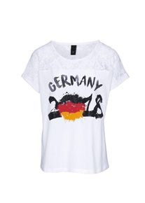 Heine, Damen Druckshirt 'Germany 2018', Weiß