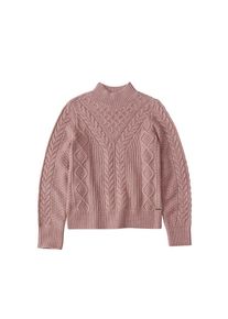 Abercrombie & Fitch Abercrombie & Fitch, Damen Pullover 'CABLE MOCK NECK & PATTERN', Rosa