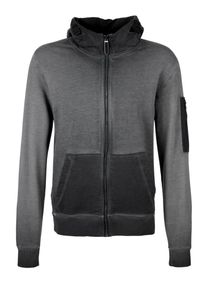 s.Oliver RED LABEL, Herren Sweatjacke in Cold Pigt Dye, Dunkelgrau