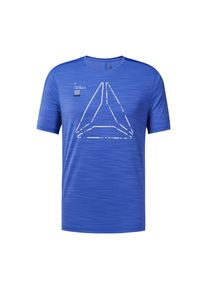 Reebok, Herren Sportshirt, Blaumeliert / Weiß