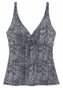 Venice Beach, Damen B&uuml;gel-Tankini-Top 'Sugar', Anthrazit / Wei&szlig;