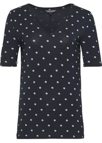 Tommy Hilfiger, Damen T-Shirt 'HEATHER / MIDNIGHT STP', Nachtblau / Hellblau