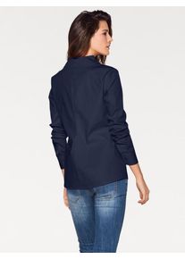 Heine, Damen Stehkragenbluse, Nachtblau