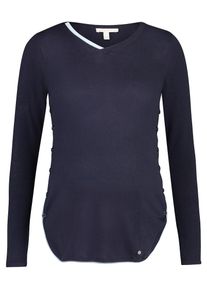 Esprit Maternity, Damen Pullover, Nachtblau / Wei&szlig;