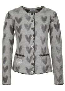 grace, Damen Strickjacke 'LOVER', Grau / Dunkelgrau