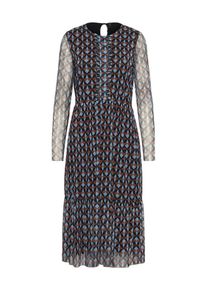 Y.A.S, Damen Kleid, Saphir / Hellblau / Braun