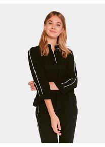 Pieces, Damen Bluse, Schwarz / Weiß