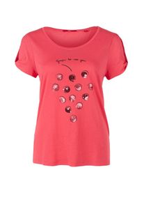 s.Oliver RED LABEL, Damen Shirt, Rosa / Rot / Schwarz