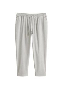 Violeta by Mango, Damen Hose 'Grand4', Grau / Weiß