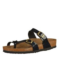 Birkenstock, Damen Pantoletten 'Mayari', Braun / Schwarz
