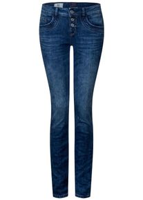 Street One, Damen Denim 'Crissi', Blue Denim / Rot / Weiß