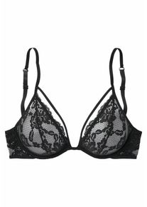Lascana, Damen Spitzen-BH mit Bügel, Schwarz