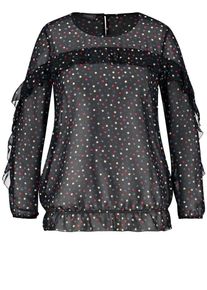 SAMOON, Damen Bluse, Beige / Himmelblau / Rot / Schwarz