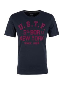 s.Oliver RED LABEL, Herren Jerseyshirt, Navy / Neonpink
