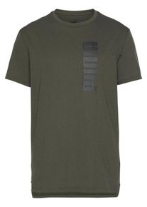 Puma, Herren Shirt 'Energy Triblend', Khaki / Schwarz