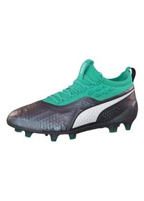 Puma, Herren Fu&szlig;ballschuhe 'ONE 1 Illuminate Lth FG/AG', Dunkelgrau / Mint