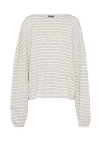 Urban Classics, Damen Pullover, Hellgrau / Weiß